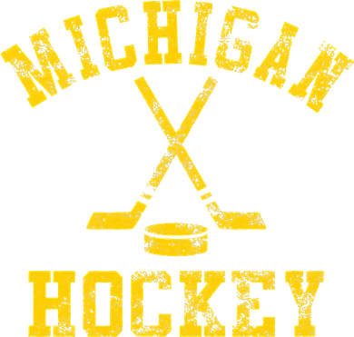 Vintage Michigan Hockey 11oz C Handle Ceramic Mug