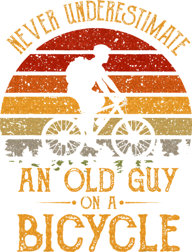 Vintage Never Underestimate An Old Guy On A Bicycle Cycling Hoodie