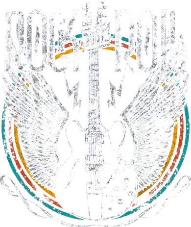 Vintage Retro 80s Rock & Roll Music Guitar Wings Women's Sweatshirt
