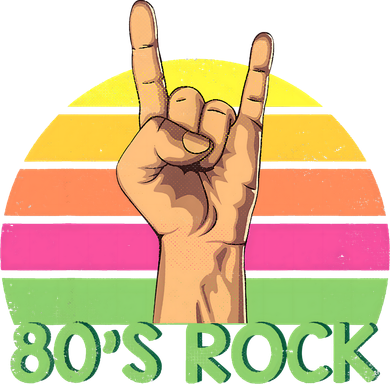 Vintage Retro 80's Rock Band Santa Hat