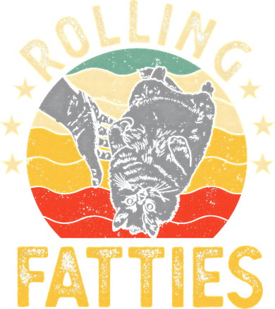 Vintage Rolling Fatties Cat Retro Kitty Kitten Meow Lover Toddler Hoodie
