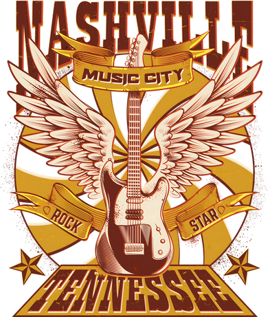 Vintage Retro Nashville Tennessee Music City Rock Star Kids Hoodie