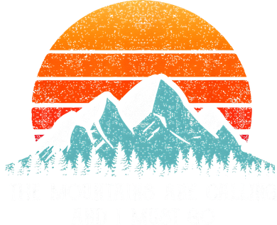 Vintage Retro Sun The Mountains Are Calling & I Must Go Women's T-Shirt