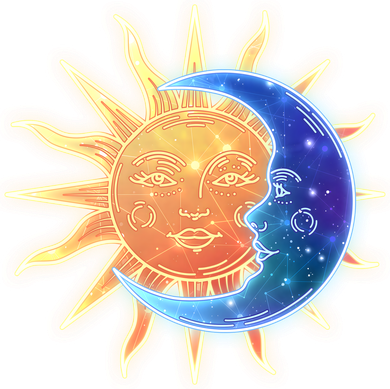 Vintage Sun And Moon Galaxy Coaster