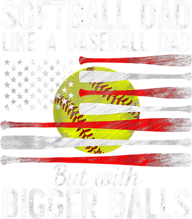 Vintage Softball Dad Like A Baseball Dad US Flag Fathers Day Backpack