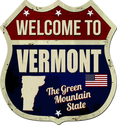 Vermont Vintage Metal Road Sign Logo Doggie Tank