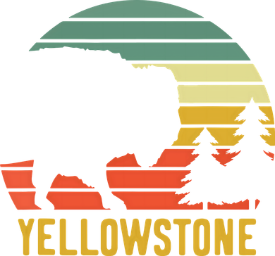 Vintage Yellowstone National Park Retro Travel Buffalo Bison Doggie Tank