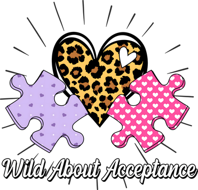 Wild About Acceptance Autism Awareness Puzzle Heart Women's Sweatshirt