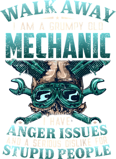 Walk Away I'm A Grumpy Old Mechanic (On Back) Tote Bag