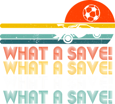 What A Save Vintage Retro Rocket Soccer Car League Polo