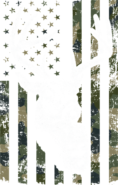 Whitetail Buck Deer Hunting USA Camouflage American Flag Backpack