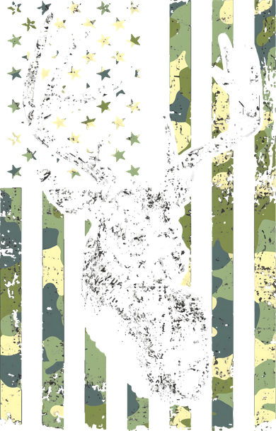 Whitetail Buck Deer Hunting USA Camouflage American Flag Backpack