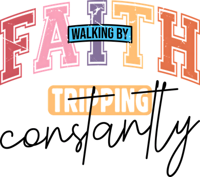 Walking By Faith Tripping Constantly Vintage Retro Women's Long Sleeve Shirt