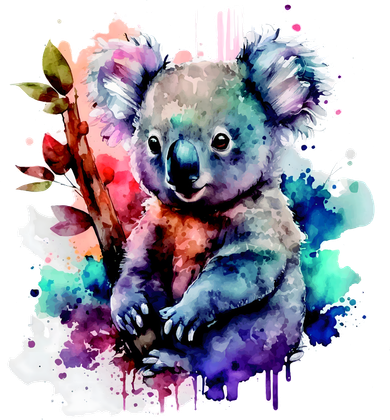 Water Color Koala Hat