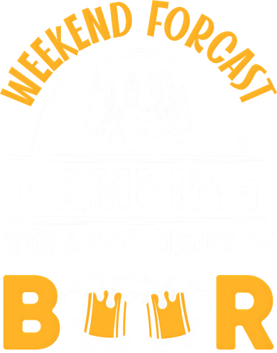 Weekend Forecast Camping With A 100% Chance Of Beer Funny Camping Coaster