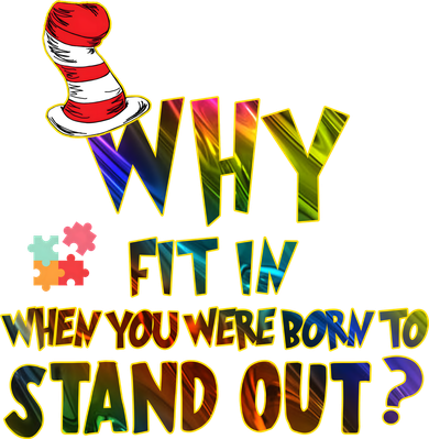 Why Fit In When You Were Born To Stand Out Autism Awareness Hoodie