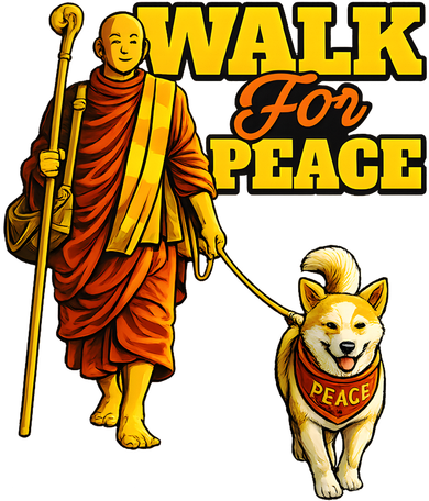  Walk For Peace Walking Monks And Aloka Dog Doddie Hoodie