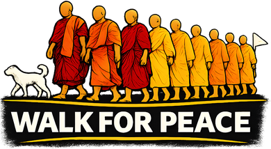 Walk For Peace Walking Monks Minimalist  Kids Hoodie