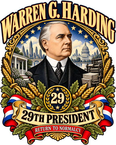 Warren G. Harding 29th President Return To Normalcy Coaster
