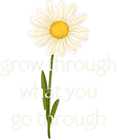 Wo Grow Through What You Go Through Daisy Inspirational Quote V-Neck Toddler Long Sleeve