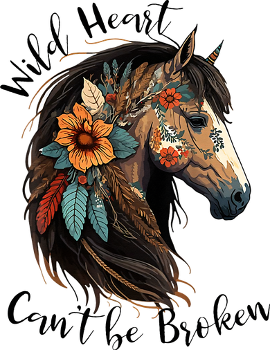 Wild Heart Can't Be Broken Wild Horse Horse Lover Gift Doggie Tank