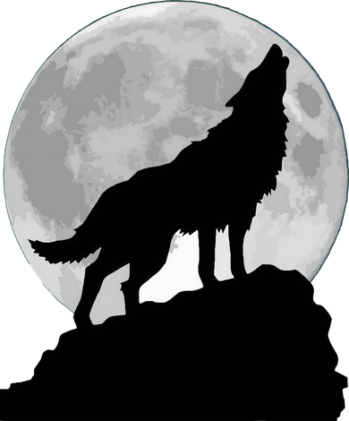 Wolf In Moon Light Cool Full Dog Pup Howling Tee Mousepad