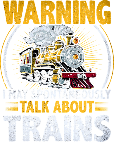 Warning I Talk About Trains Railroad Trainspotter Coaster