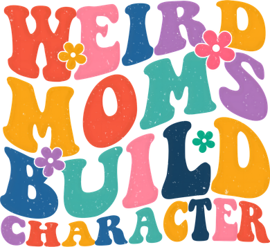 Weird Moms Build Character Funny Retro Kids T-Shirt