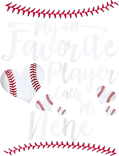 Wo My Favorite Player Calls Me Nene Baseball Heart Women's Sweatshirt