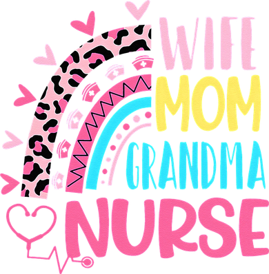 Wife Mom Grandma Nurse Mother Day Nurses Day Leopard Rainbow Hoodie
