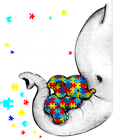 What Makes You Different Elephant Mom Autism Child Awareness Apron