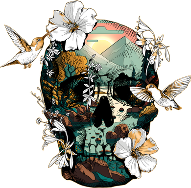 Wilderness Nature Lover Skull Women's Tank Top