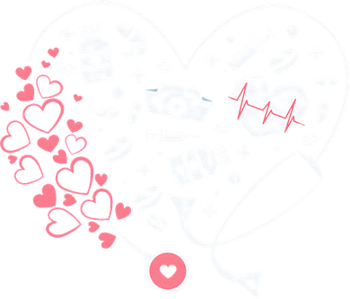 Women Nurses Valentines Day Gifts Hearts Stethoscope Funny Tote Bag