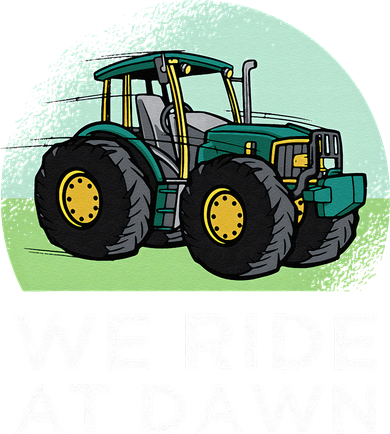 We Ride At Dawn Lawn Mower Lawn Mowing Funny Dad Pajama Set