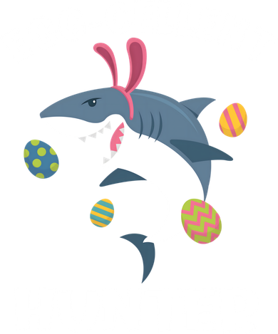 White Shark Bunny Eggfunny Giftcellent Hunter Funny Easter Cute Gift Baby Bodysuit
