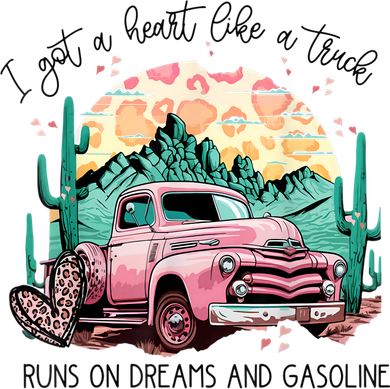 Western Sunset Cowgirl I Got A Heart Like A Truck Women's Long Sleeve Shirt