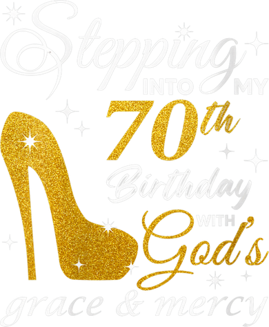 Wo Stepping Into My 70th Birthday With God's Grace And Mercy Women's Tank Top