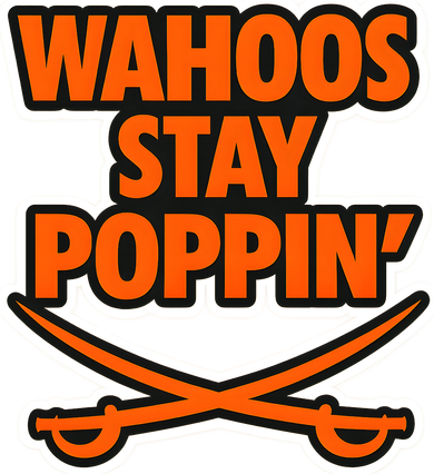 Wahoos Stay Poppin Funny Football Polo