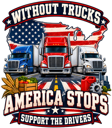 Without Trucks America Stops Support The Drivers Truckers Strike Women's T-Shirt