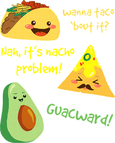 Wanna Taco Bout It Nacho Problem! Funny Avocado Food Pun Doggie Tank