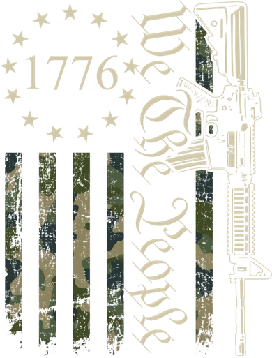 We The People Camo Ar15 Pro Gun Usa Flag Gift Women's T-Shirt