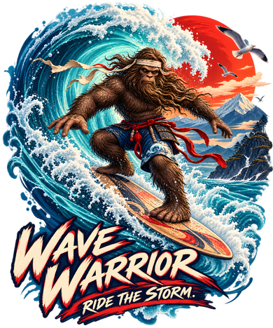 WAVE WARRIOR – Bigfoot Samurai Surfing Women's Tank Top