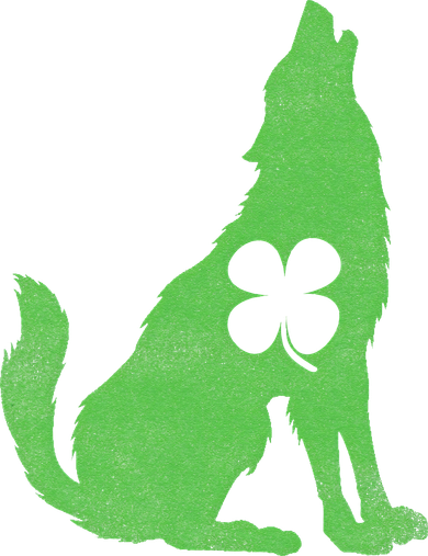 Wolf Wolves St. Patrick's Day Irish Shamrock Saint Paddy's Women's Long Sleeve Shirt