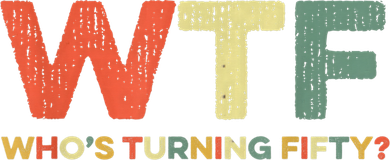 WTF Who's Turning Fifty Funny 50th Birthday Party 50 Years Kids Long Sleeve Shirt