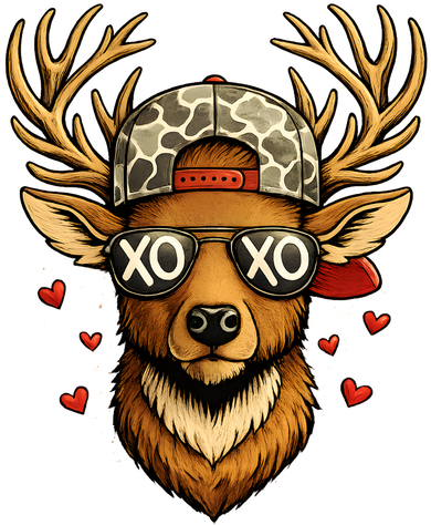 XOXO Valentine Buck Camo Deer Hunting Women's Sweatshirt