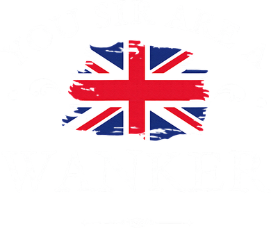 YOU SIR ARE A WANKER FUNNY BRITISH UK GB UNION JACK FLAG Long Sleeve Shirt