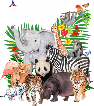 Zoo Animals Safari Party A Day At The Zoo Safari Zoo Animal Kids Hoodie