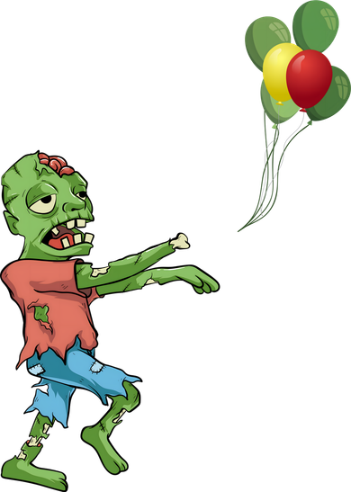 Zombie Birthday Balloon Funny Women's T-Shirt