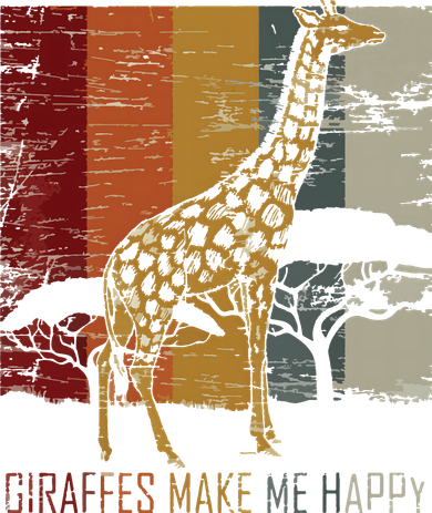 Zoo Keeper Africa Vintage Retro Gift Giraffe Women's T-Shirt