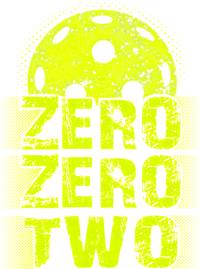 Zero Zero Two Pickleball Player Paddleball Coaster